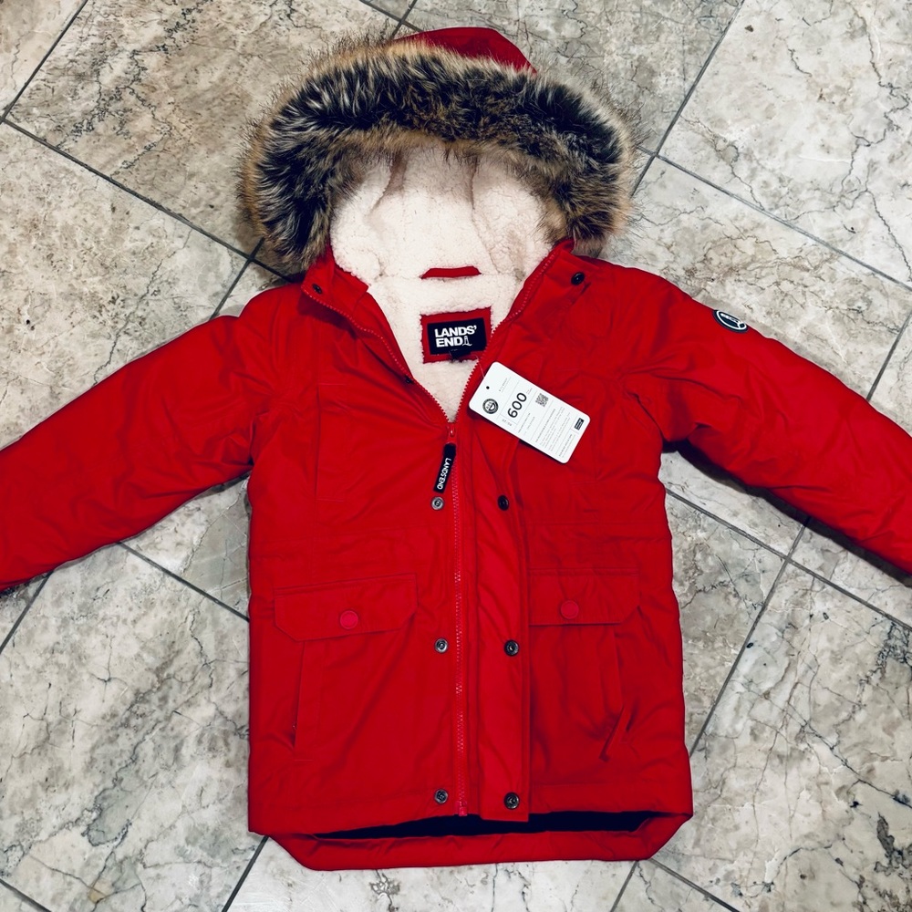 BRAND NEW, NEVER WORN LAND’s End Winter Jacket! Unisex Size 4-5(XS)